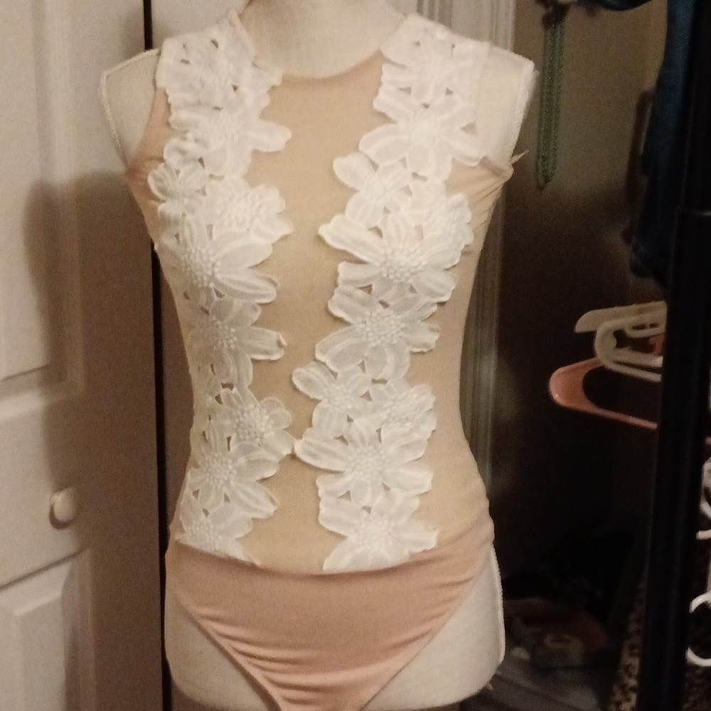 Women's rue 21 embroidery spandex one piece size xs